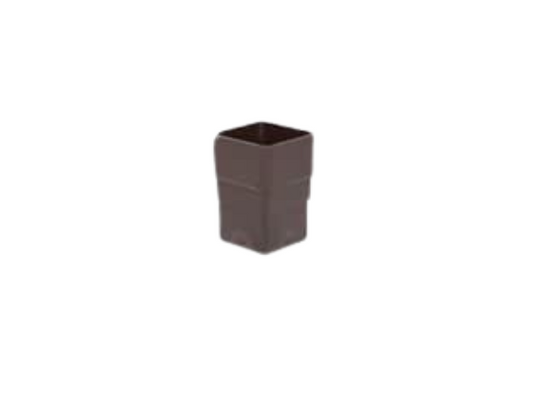 POLYPIPE RS225 Brown Pipe Connector Joiner Plain for 65mm Square downpipe