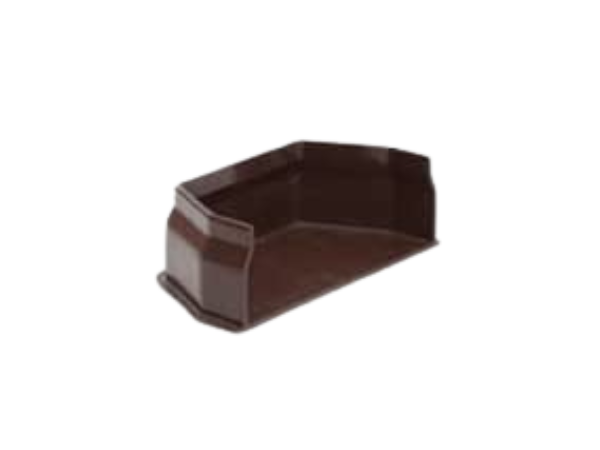 POLYPIPE RS208 Brown Internal Stop-end for 112 x 65mm Square guttering System