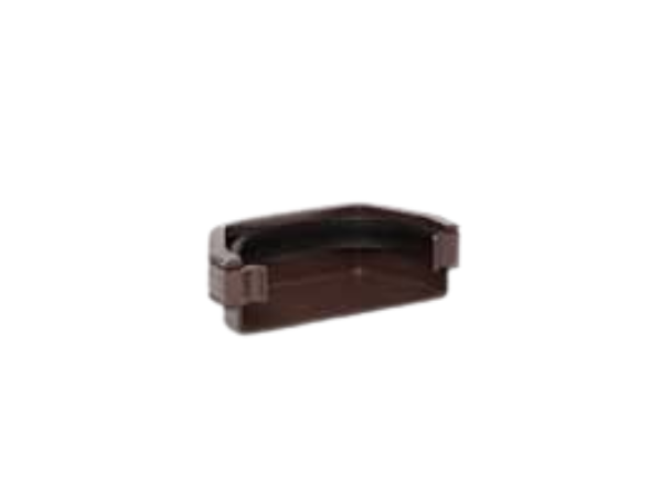 POLYPIPE RS207 Brown External Stop-end for 112 x 65mm Square guttering System