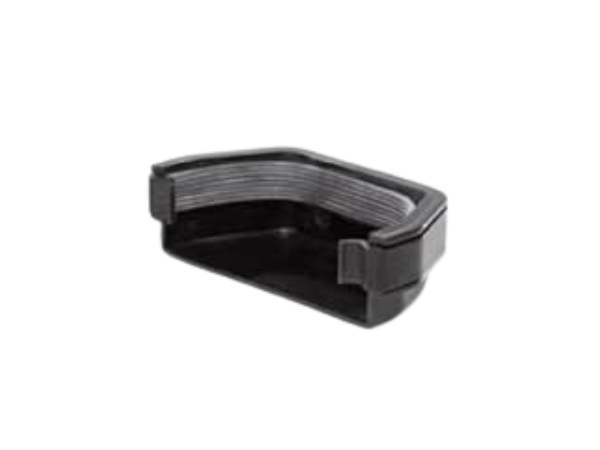 POLYPIPE RS207 Black External Stop-end for 112 x 65mm Square guttering System