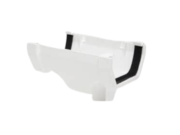 POLYPIPE RS205 White Running Outlet for 112mm Square guttering System