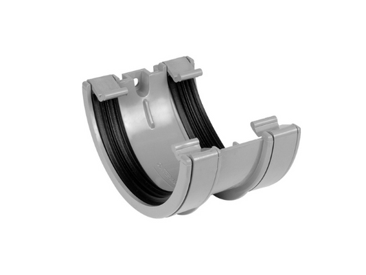 POLYPIPE RR102 Grey Union Bracket for 112mm Half Round guttering System