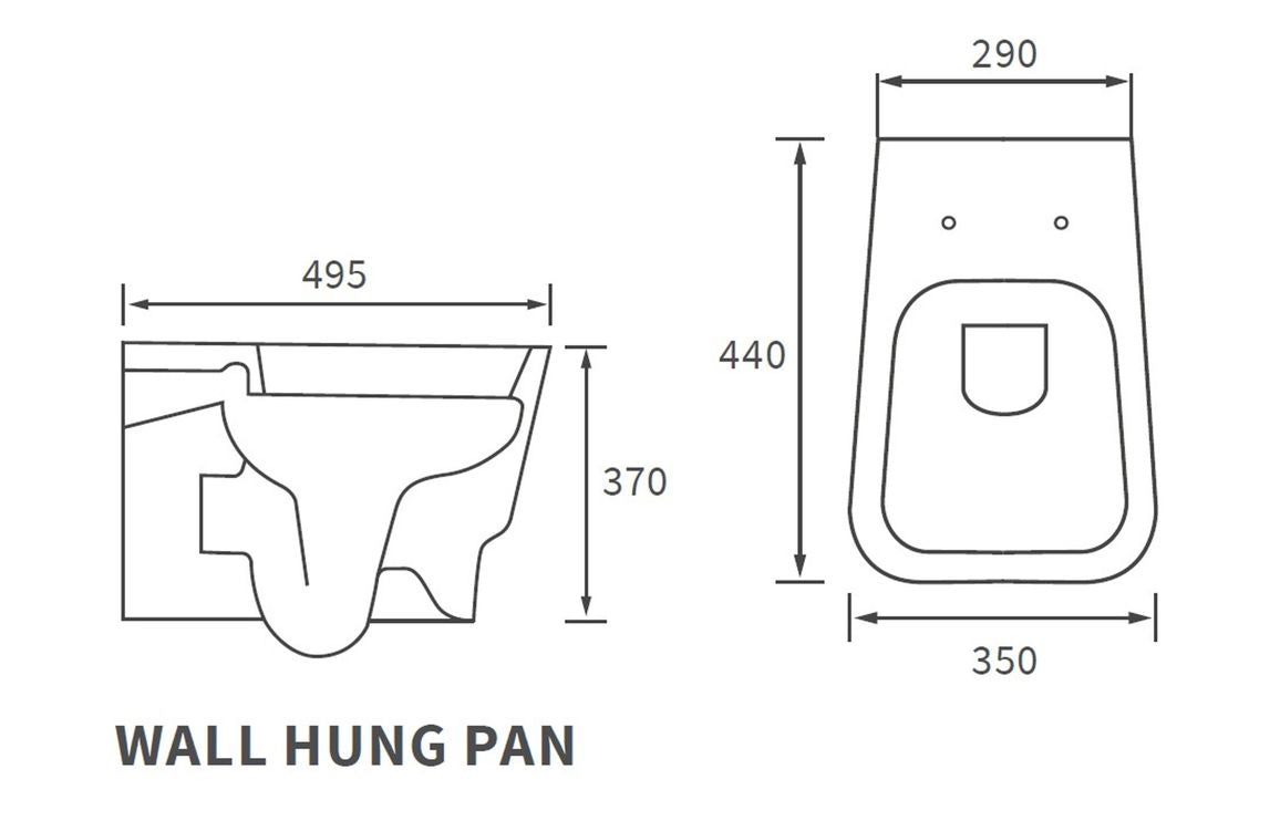 Afton Wall Hung WC & Soft Close Seat