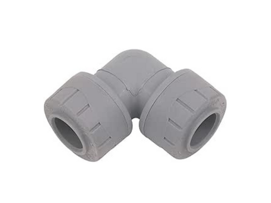 Polyplumb PB122 Elbow, Grey, 22 mm, Set of 10 Pieces