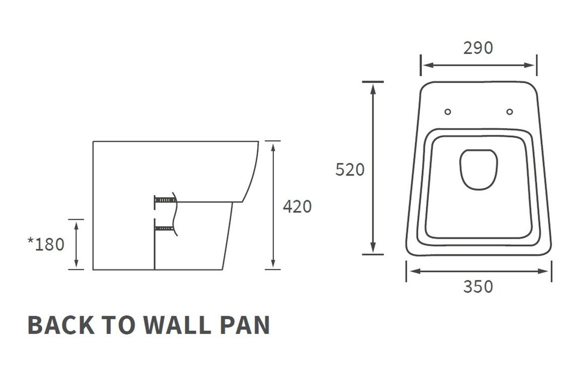 Afton Back To Wall WC & Soft Close Seat