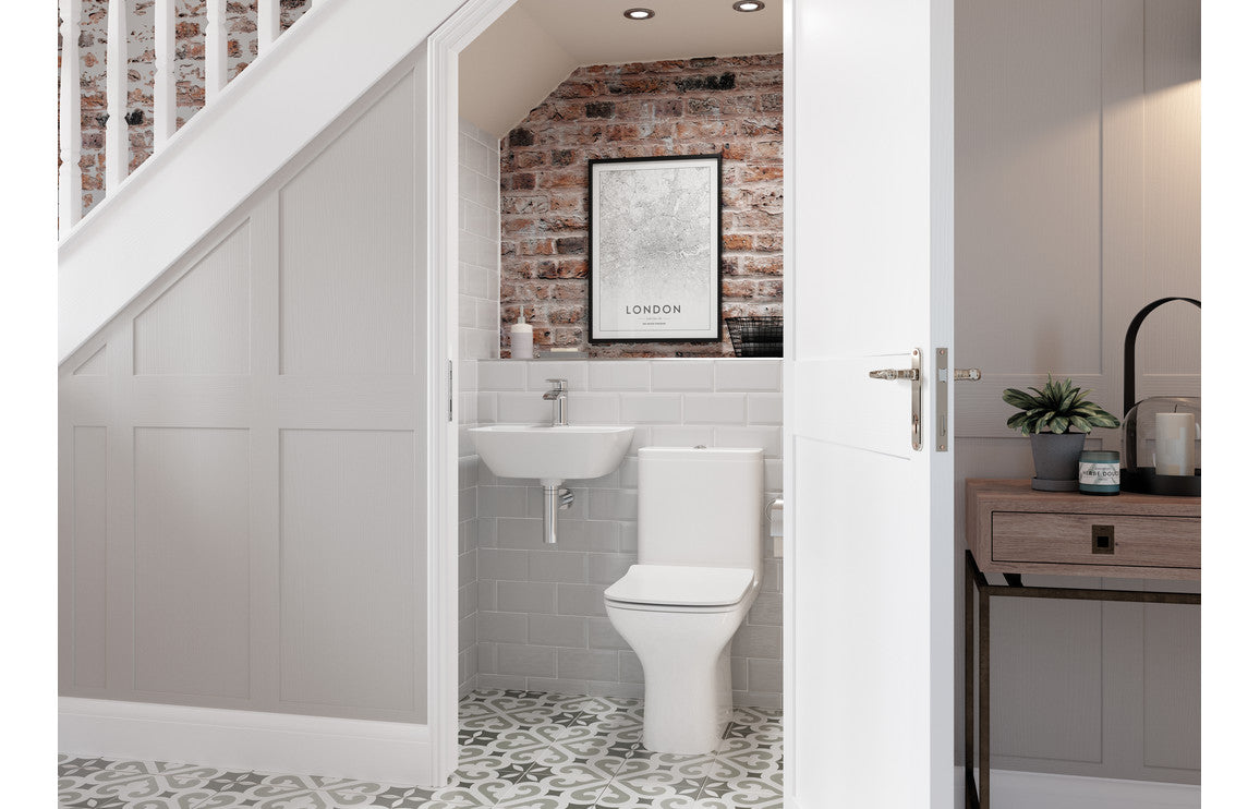 Beauly Short Projection Close Coupled Open Back WC & Slim Soft Close Seat