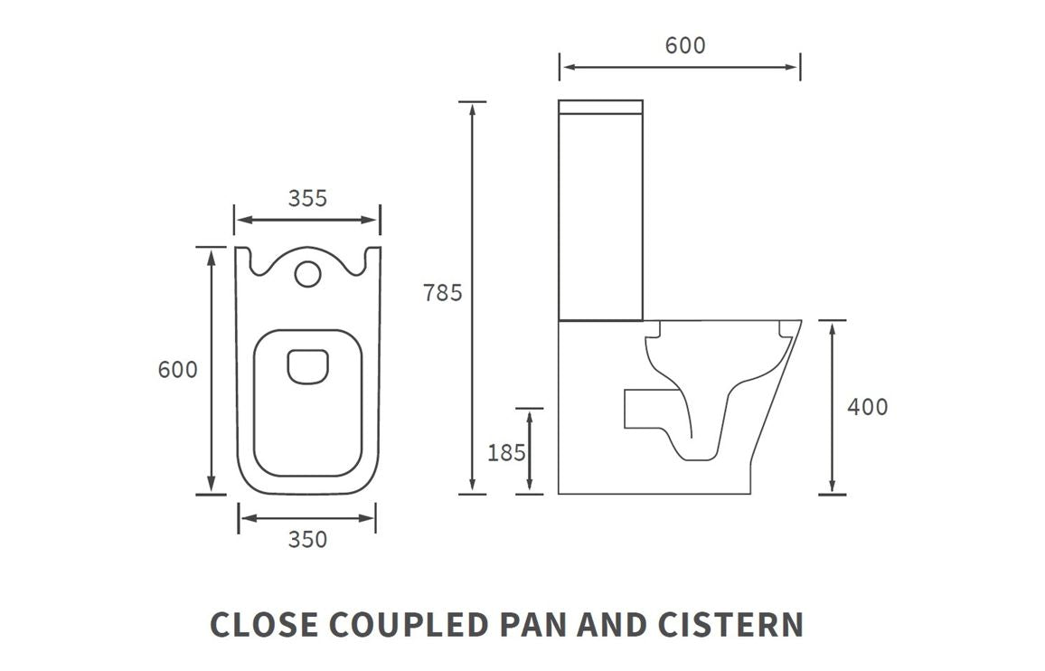 Beauly Short Projection Close Coupled Fully Shrouded WC & Slim Soft Close Seat