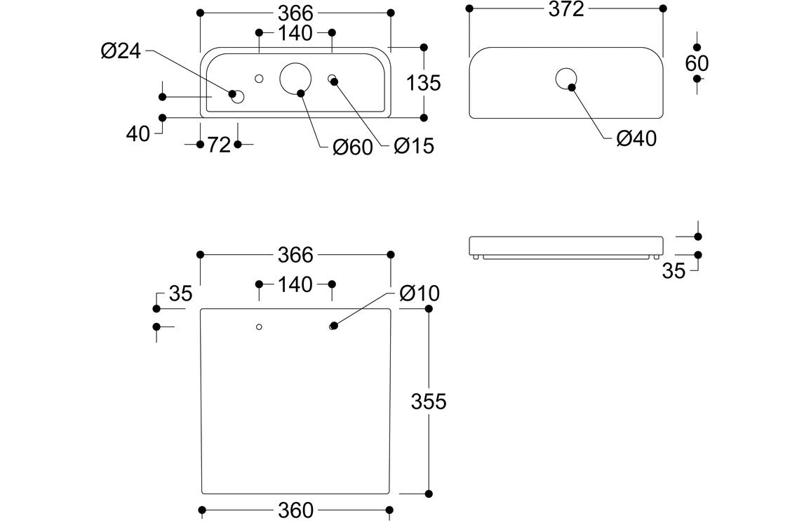 Beauly Short Projection Close Coupled Open Back WC & Slim Soft Close Seat