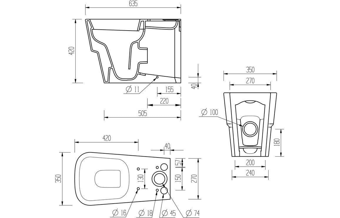 Afton Close Coupled WC & Soft Close Seat