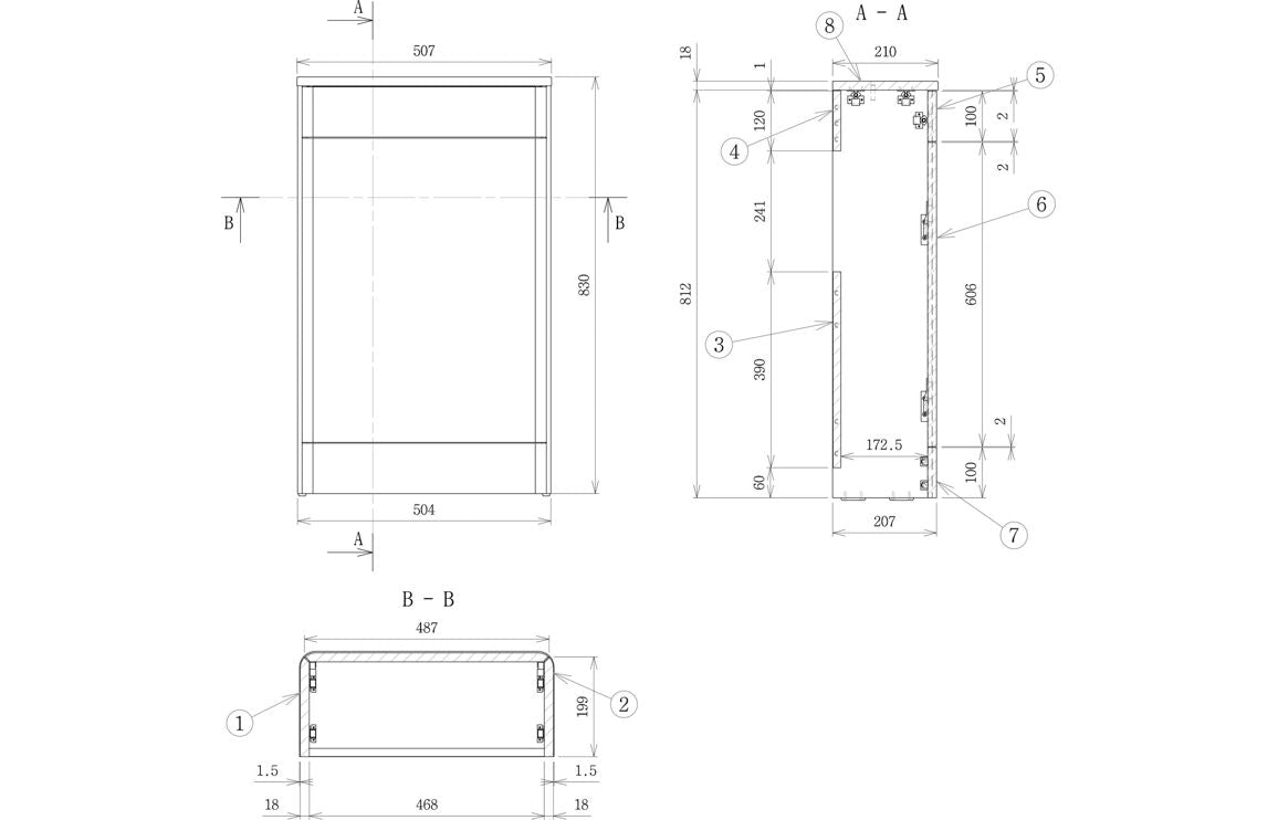 Alport 506mm WC Unit