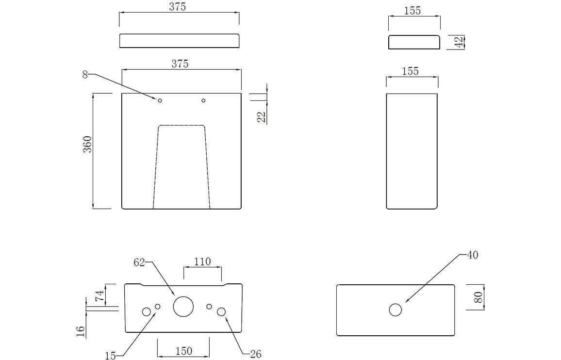 Amber Close Coupled Open Back WC & Soft Close Seat