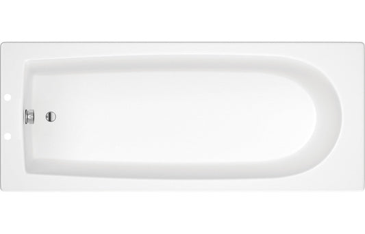 Ribble D Shape Single End SUPERCAST Bath w/Legs - L 1700 x W 700 x H 550mm