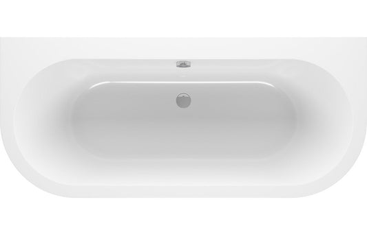 Waterfall Back To Wall Bath w/Legs - L 1700 x W 750 x H 600mm