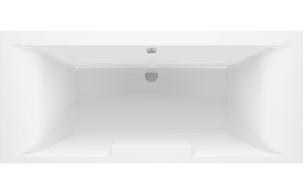 Shannon Deluxe Square Double End Bath w/Legs - L 1700 x W 750 x H 550mm