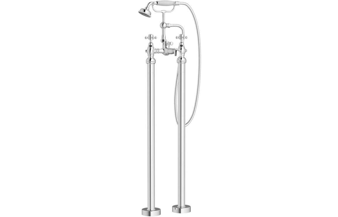 Morda Floor Standing Bath/Shower Mixer & Shower Kit - Chrome