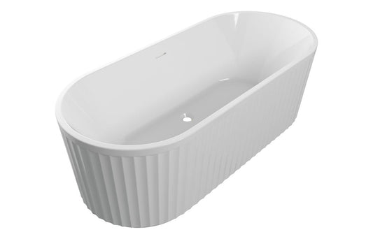 Dee Fluted Free Standing 1700x750x570mm 0TH Bath