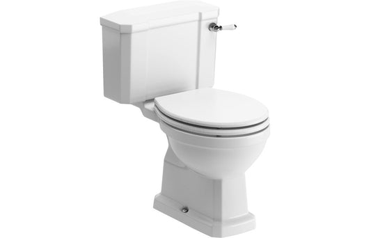 Beal Close Coupled WC & Satin White Wood Effect Seat