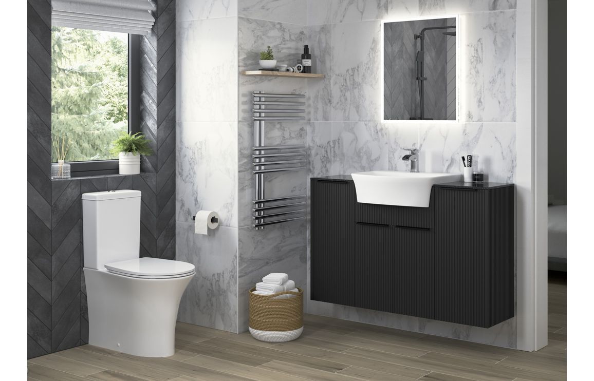 Averon Rimless Close Coupled Fully Shrouded WC & Soft Close Seat