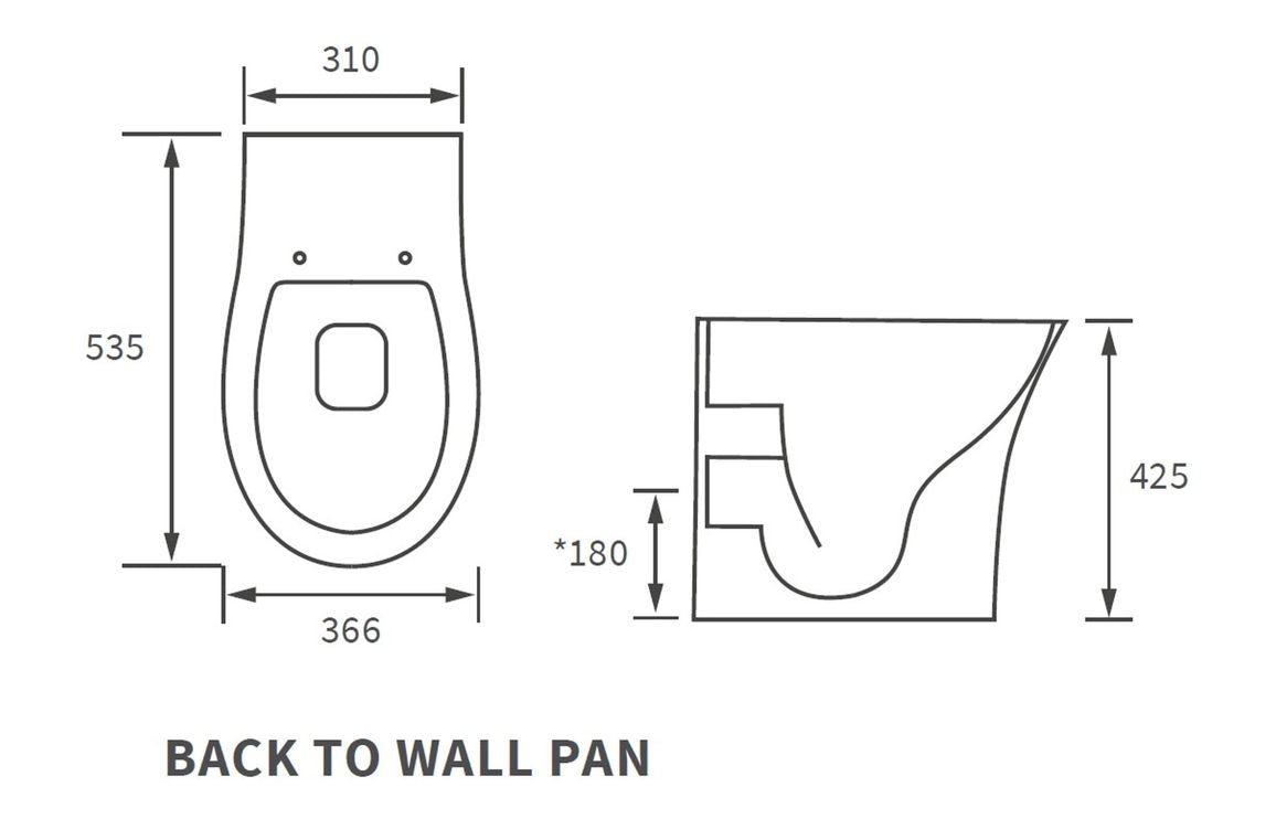 Averon Rimless Back To Wall WC & Soft Close Seat