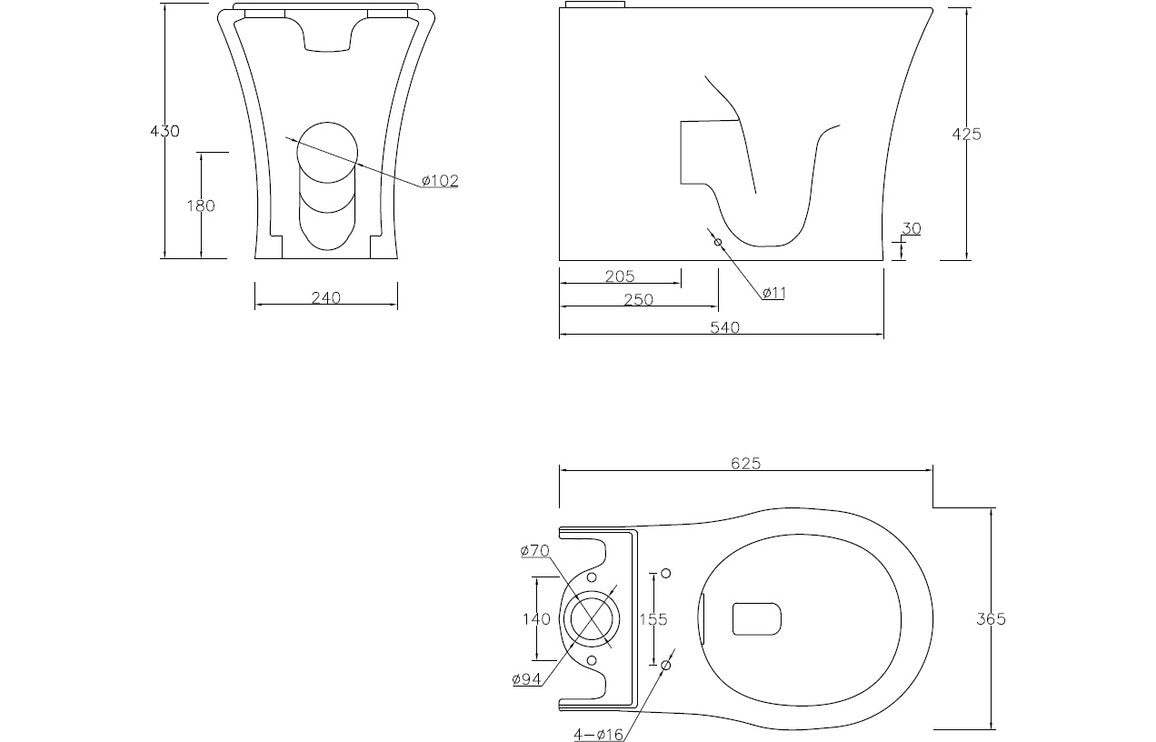 Averon Rimless Close Coupled Fully Shrouded WC & Soft Close Seat