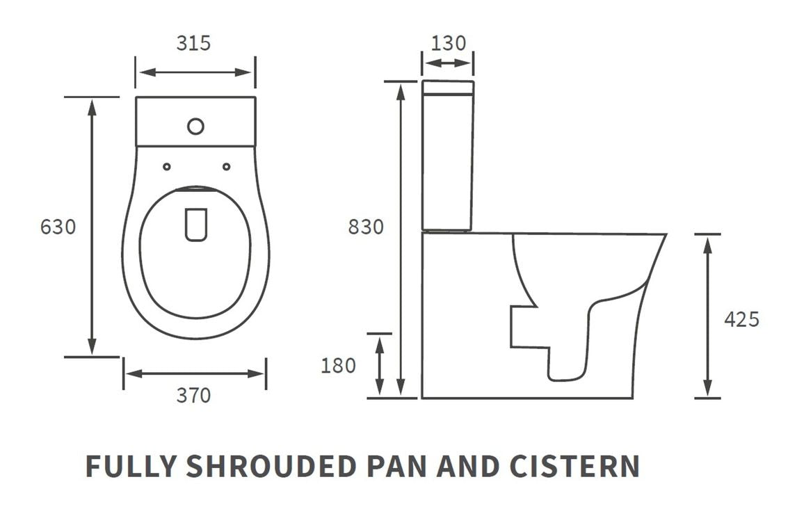 Averon Rimless Close Coupled Fully Shrouded WC & Soft Close Seat