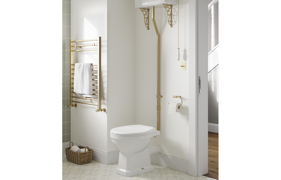 Beal Low Level WC w/Brushed Brass Finish & Soft Close Seat