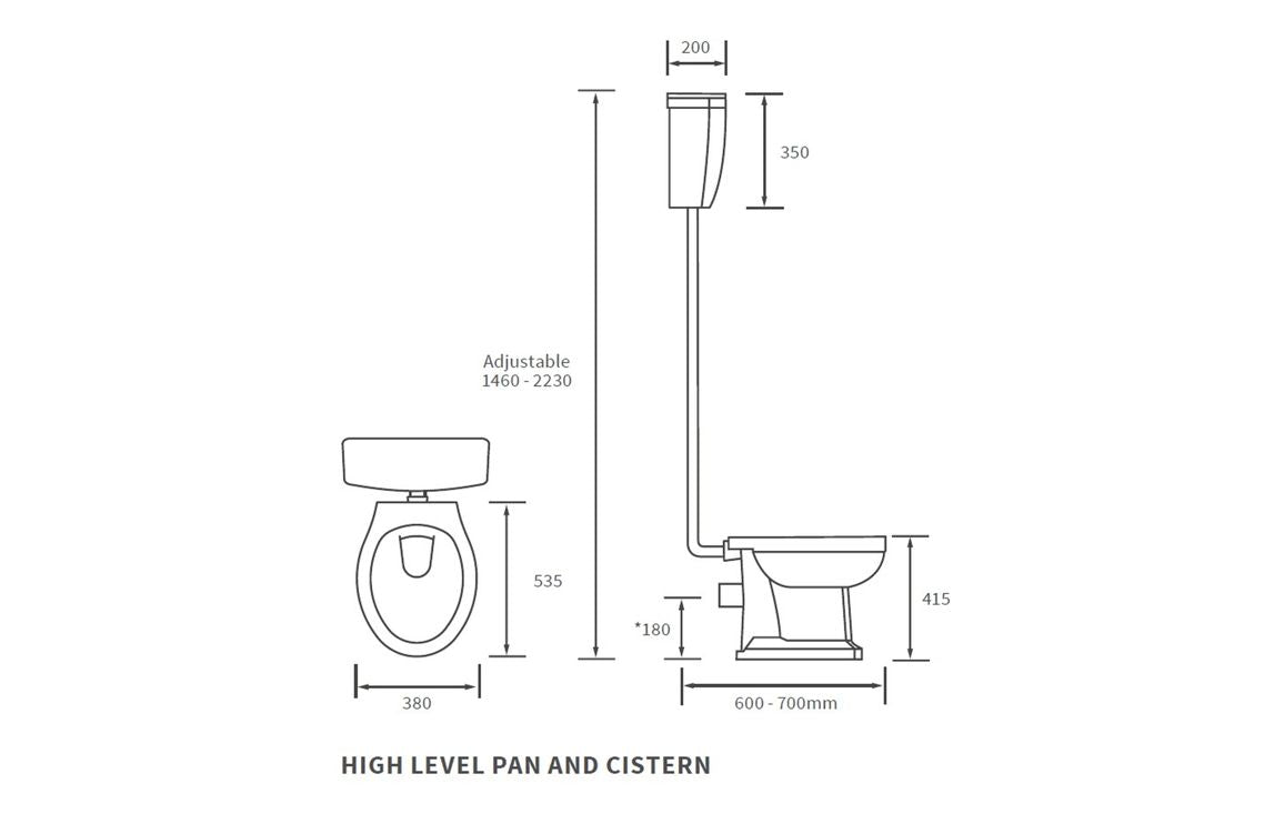 Beal High Level WC & Soft Close Seat