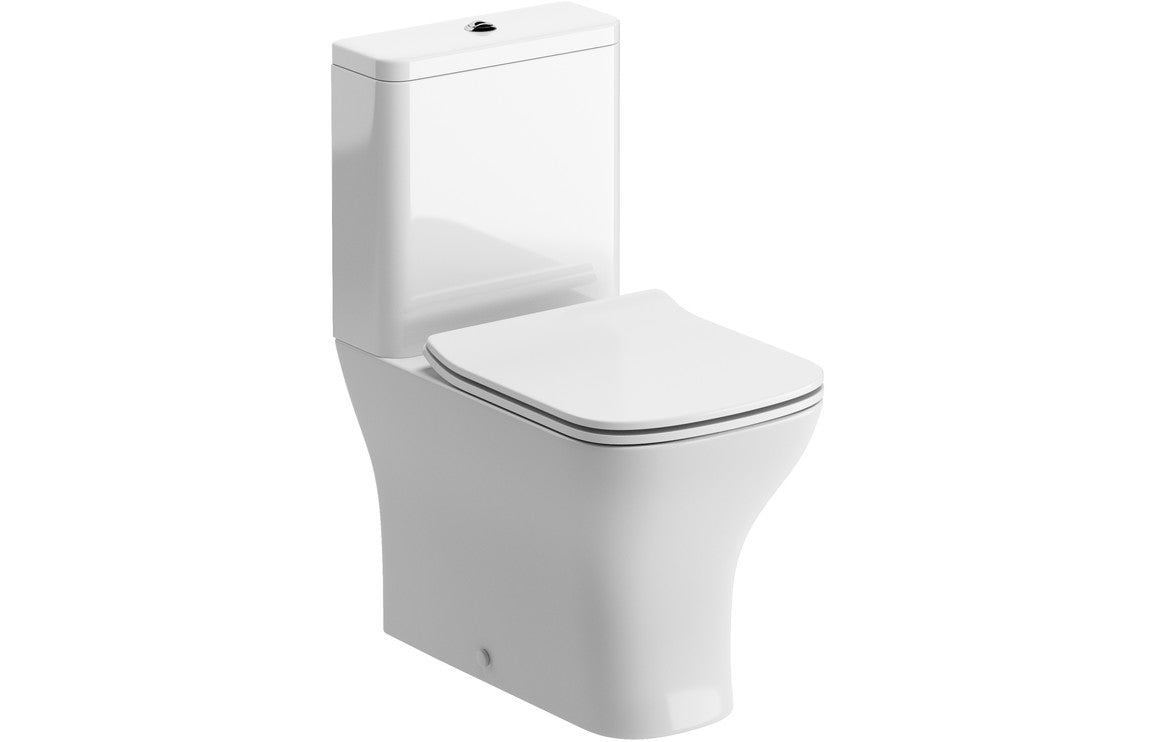 Beauly Short Projection Close Coupled Fully Shrouded WC & Slim Soft Close Seat