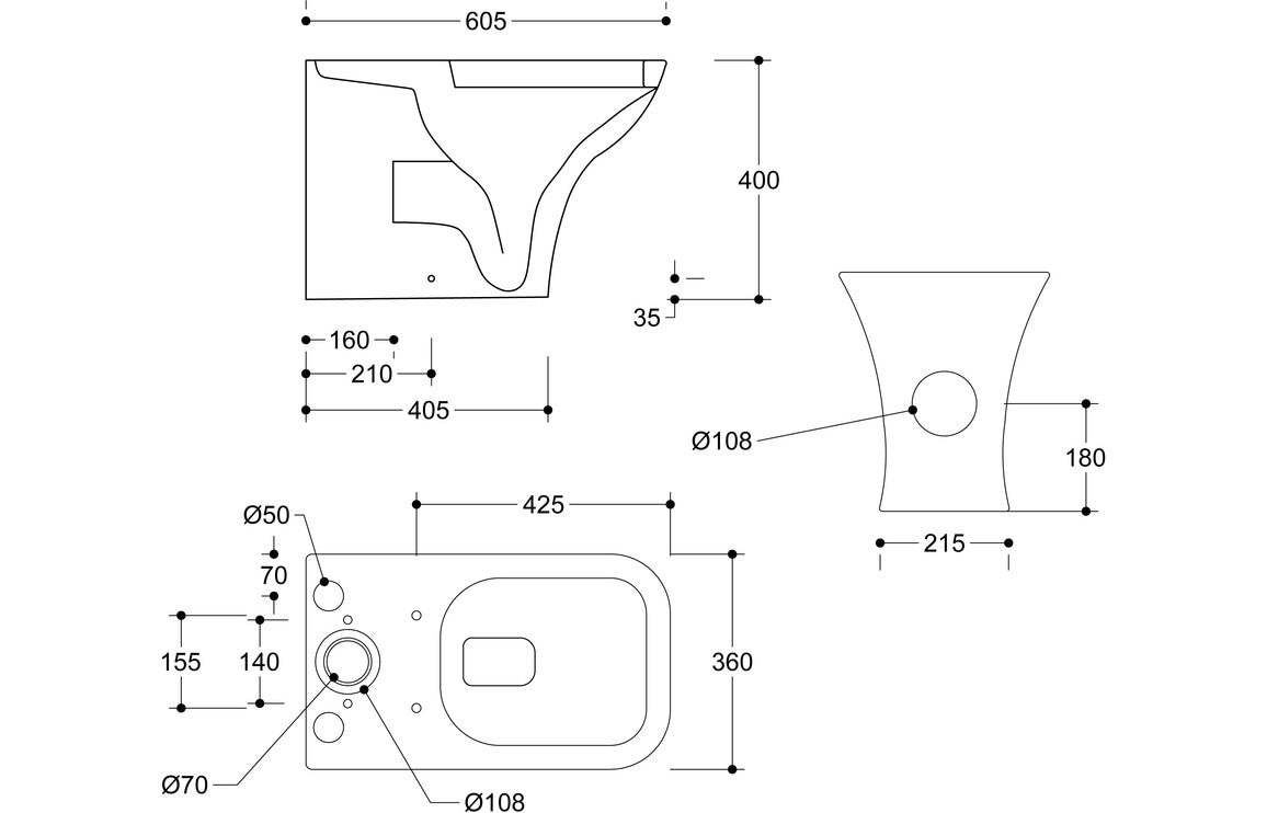 Beauly Short Projection Close Coupled Fully Shrouded WC & Slim Soft Close Seat