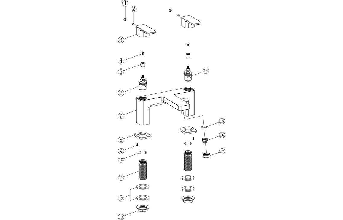 Perry Bath Filler - Chrome