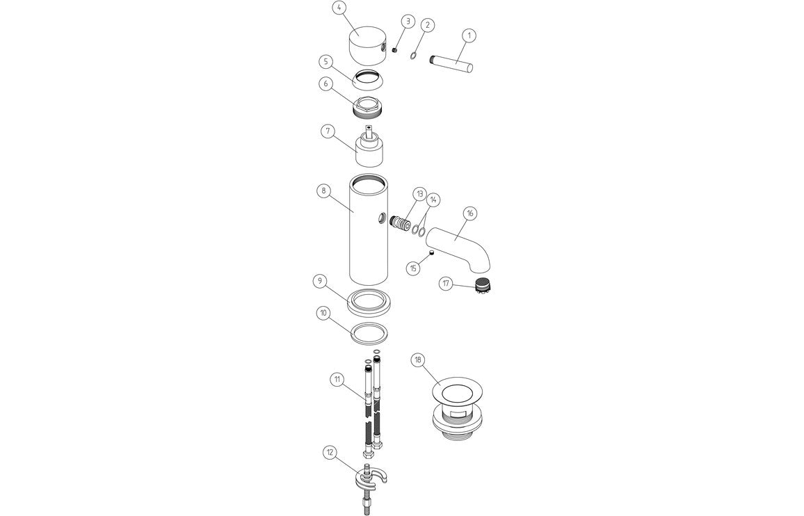 Medina Basin Mixer & Waste - Chrome