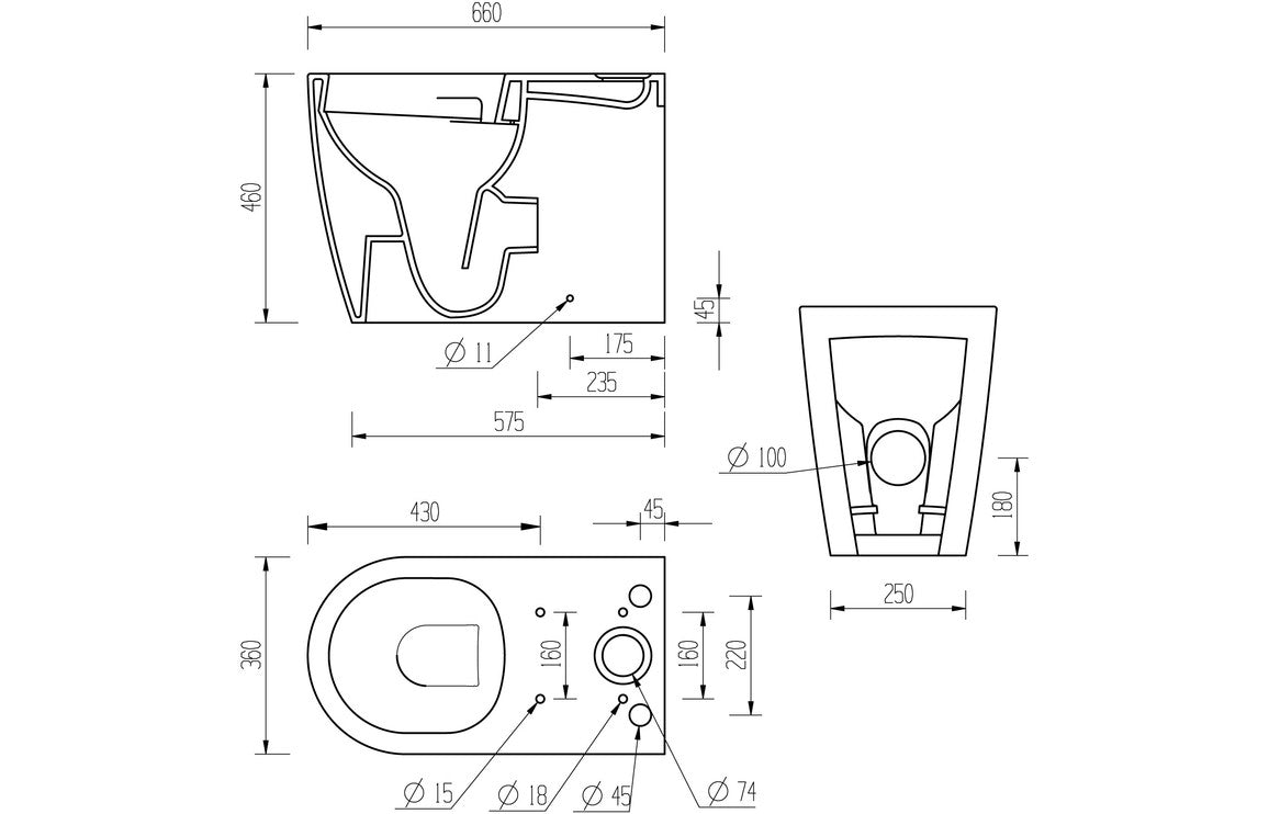 Avon Rimless Close Coupled Fully Shrouded Comfort Height WC & Soft Close Seat