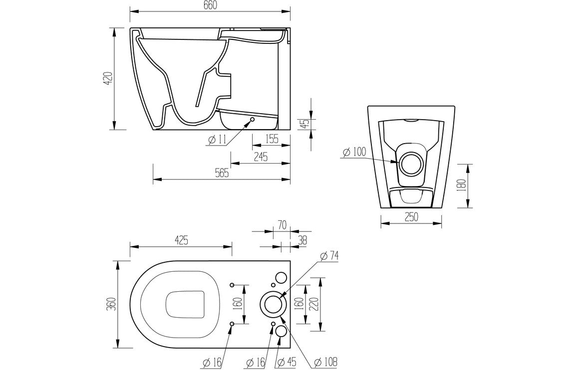 Avon Close Coupled Fully Shrouded WC & Soft Close Seat