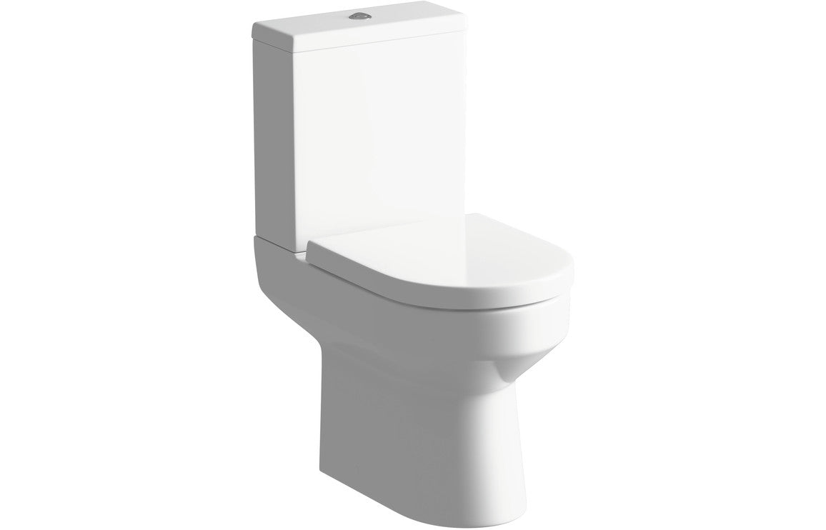 Amber Close Coupled Open Back WC & Soft Close Seat